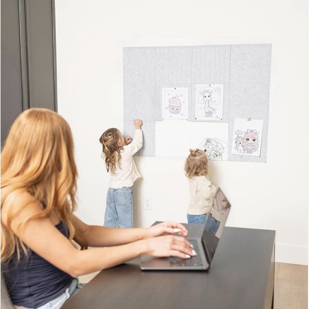 12-Pack Felt Board Tiles with Dry-Erase Boards – Brand New, Sealed